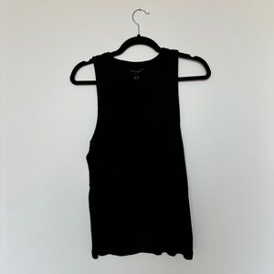 Banana Republic NWT Black Halter Neck Ribbed Knit Fitted Tank Top